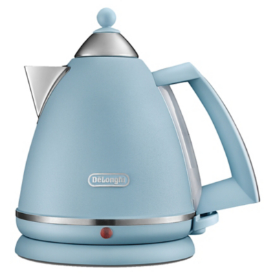 Delonghi - Cordless Jug Kettle Argento, 1.7L , None Slip Feet, Boil Dry Protection, Blue