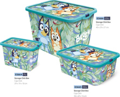 Bluey Storage Boxes Home George At ASDA   8412497036646