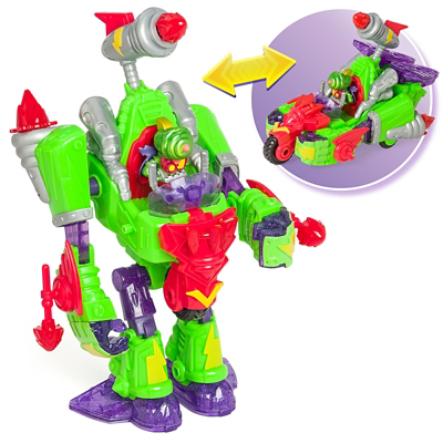 SUPERTHINGS KAZOOM Power - Carry Case - Kazoomvormige capsule voor het vervoer en bewaren van je Superthings - Inclusief 1 Carry Case, 8 verrassingsfiguren, 1 Hideout en 1 Megajet