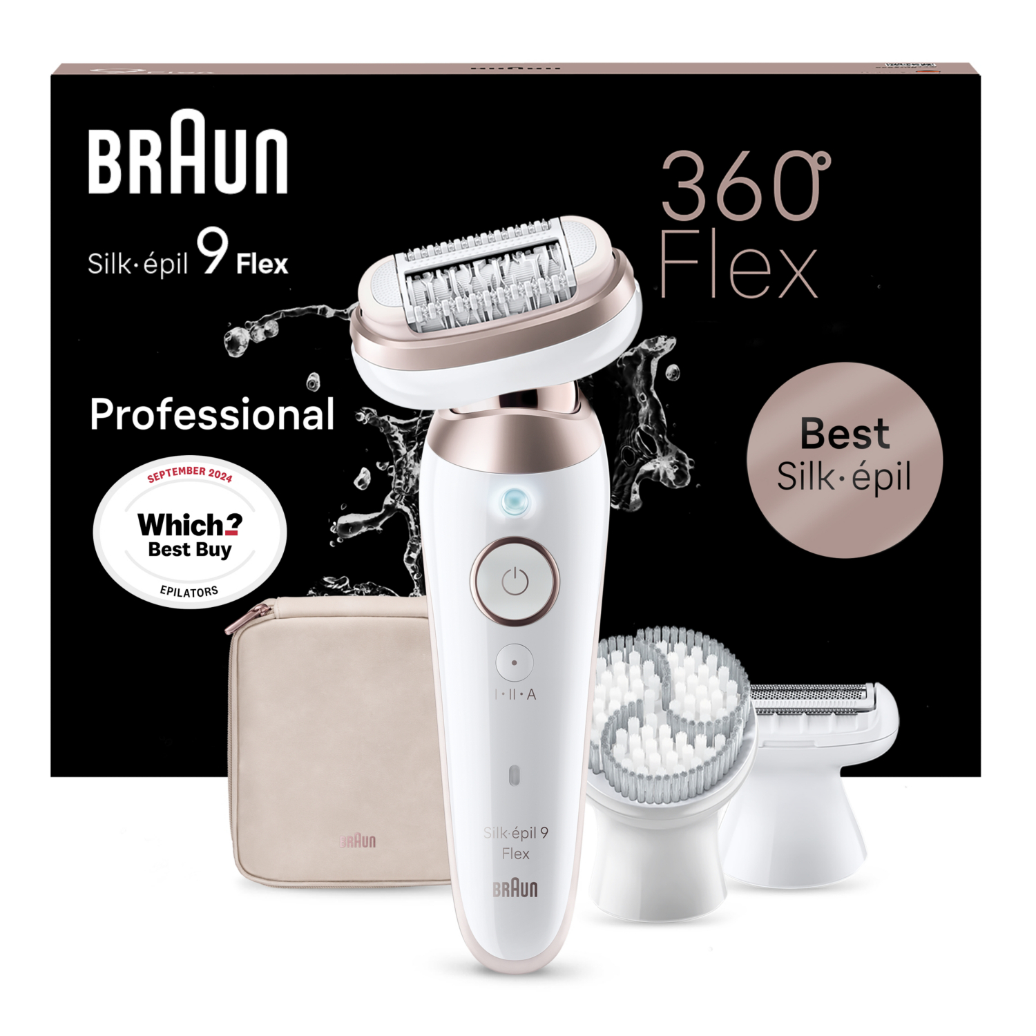 Braun White/Pink Silk-Épil 9 Epilator With 360° Flexible Head, Wet & Dry, Long Lasting Smooth Skin, 9-060 3D, ,Top Gift Picks - Image 5