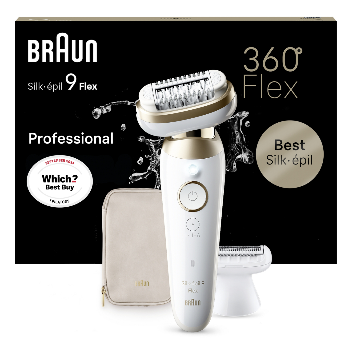 Women's Gold Braun Silk-Épil Series 9 Flex 9-041 3D Epilator White - Image 15