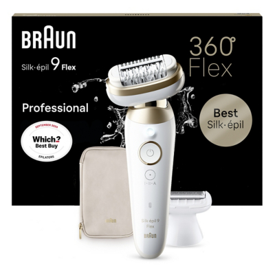 BRAUN Silk-épil 9 Flex 9 3D SE9-041 Wet & Dry Epilator - Gold