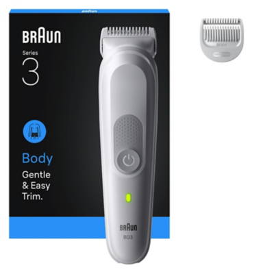 Braun Body Groomer Series 3, +2 Grooming Tools, Groom & Trim, Waterproof, BG3500, Grey, Grey