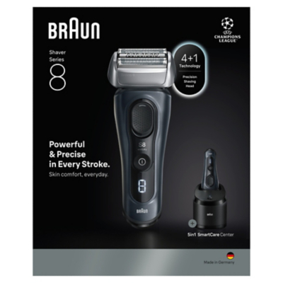 BRAUN Series 8 8663cc Wet & Dry Foil Shaver & SmartCare Centre - Grey