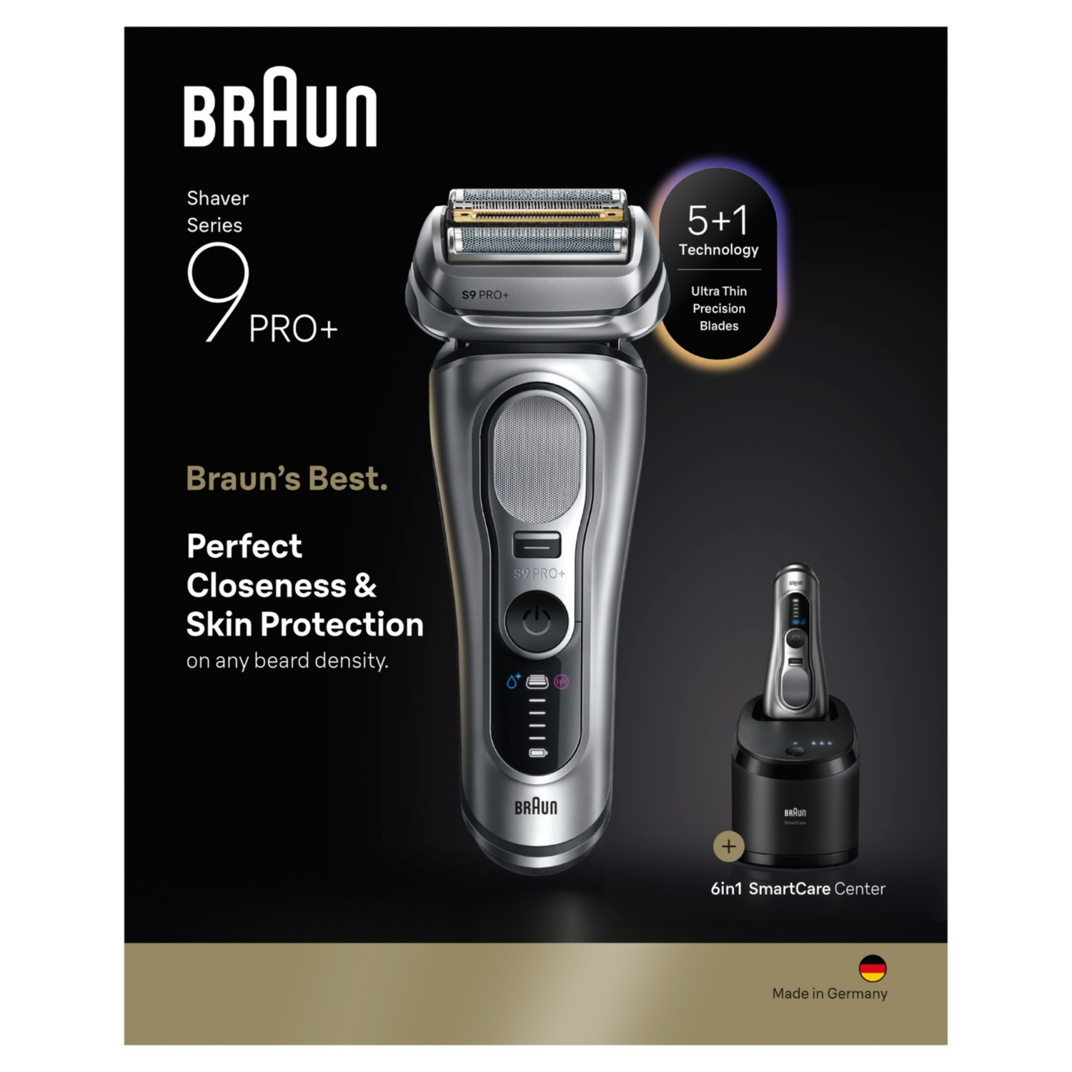 Braun Series 9 Pro 9667Cc Wet & Dry Electric Shaver - Silver, Silver/Grey - Image 10