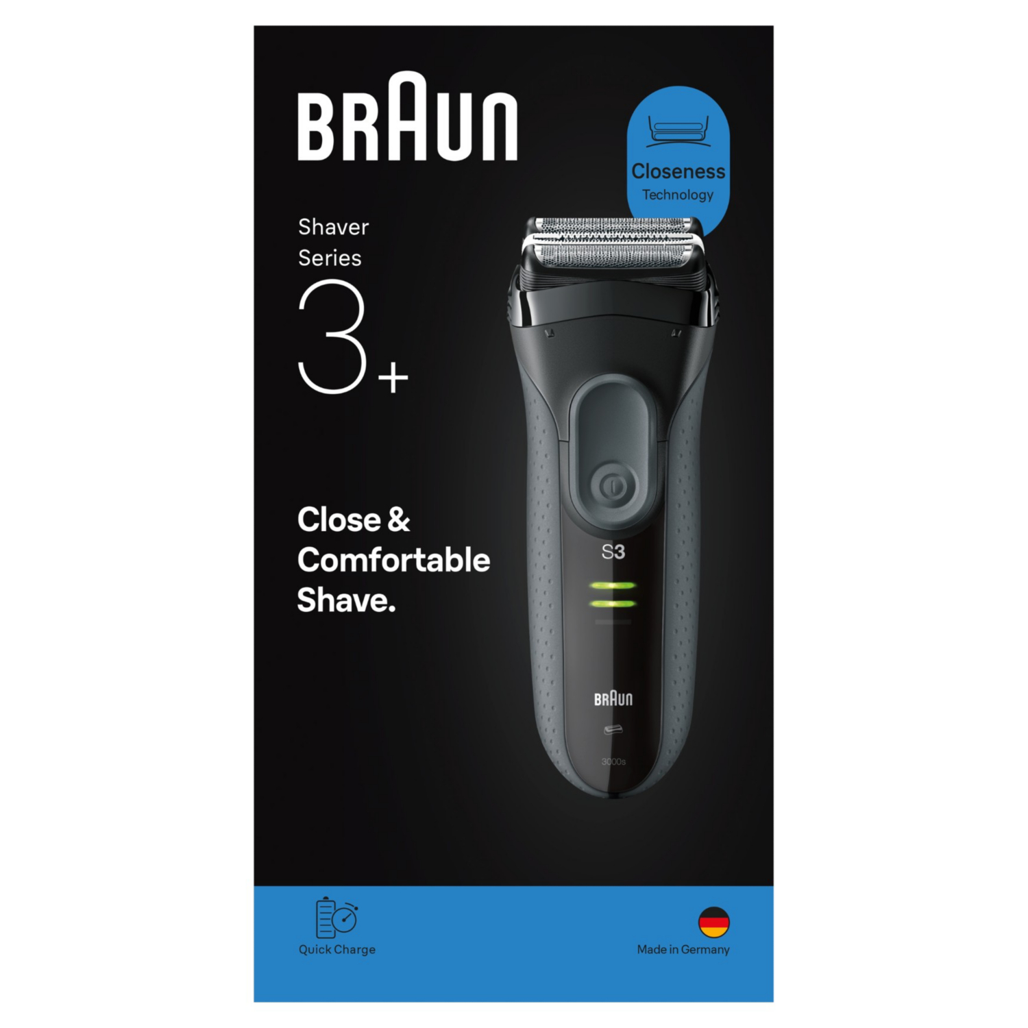 Braun Series 3 Plus 3000S Grey Men Electric Shaver - Foil Shaver - Built-in Battery - Image 6
