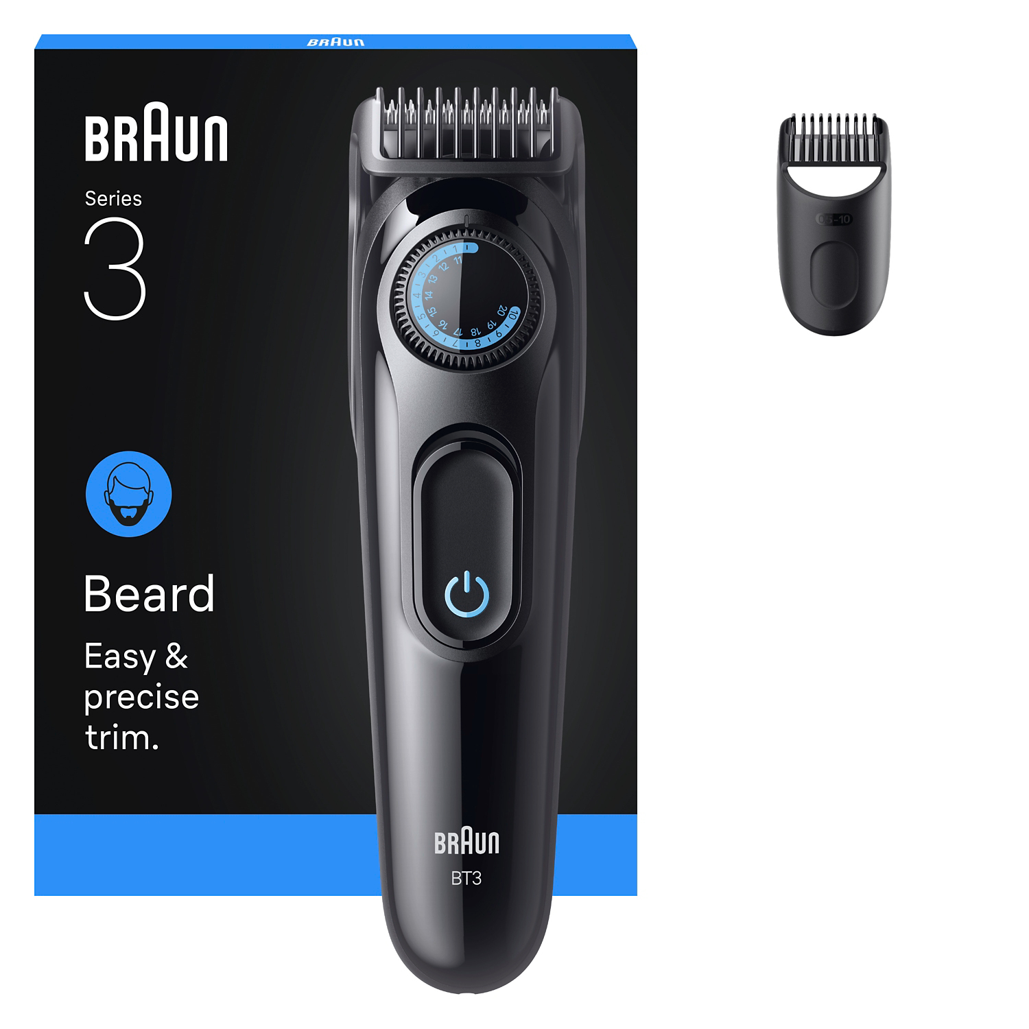 Braun Black Beard Trimmer Series 3 Bt3500