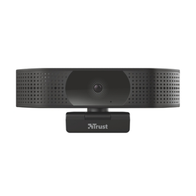 George Unisex Black Trust Teza 4K Ultra Hd Webcam Size 4