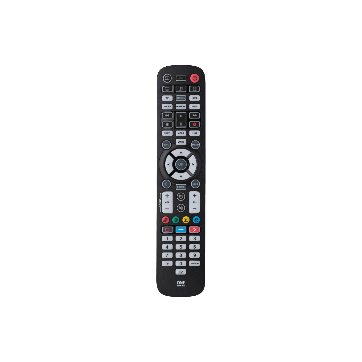 One For All Essential 6 Urc3661 Universal Remote Control, Black - Image 4
