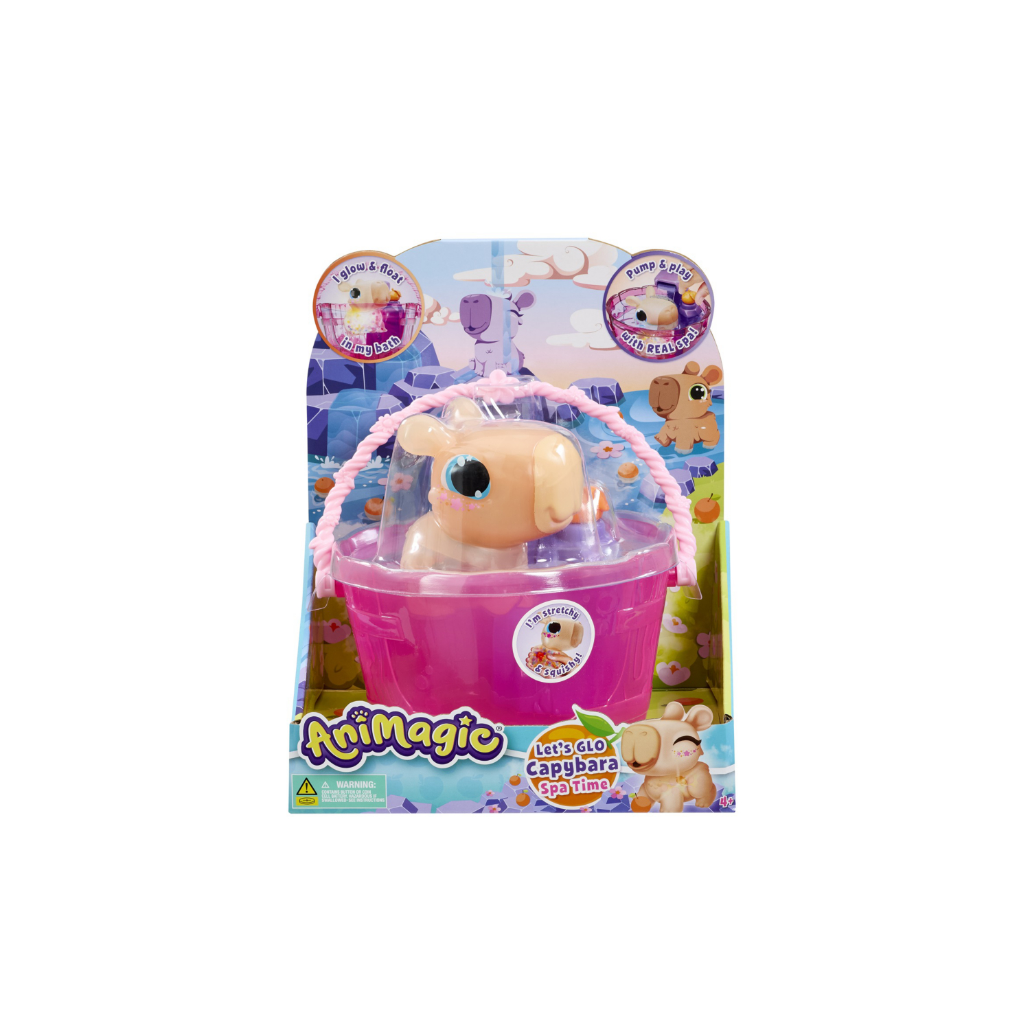 Animagic Pink Let's Glo Capybara Spa Time