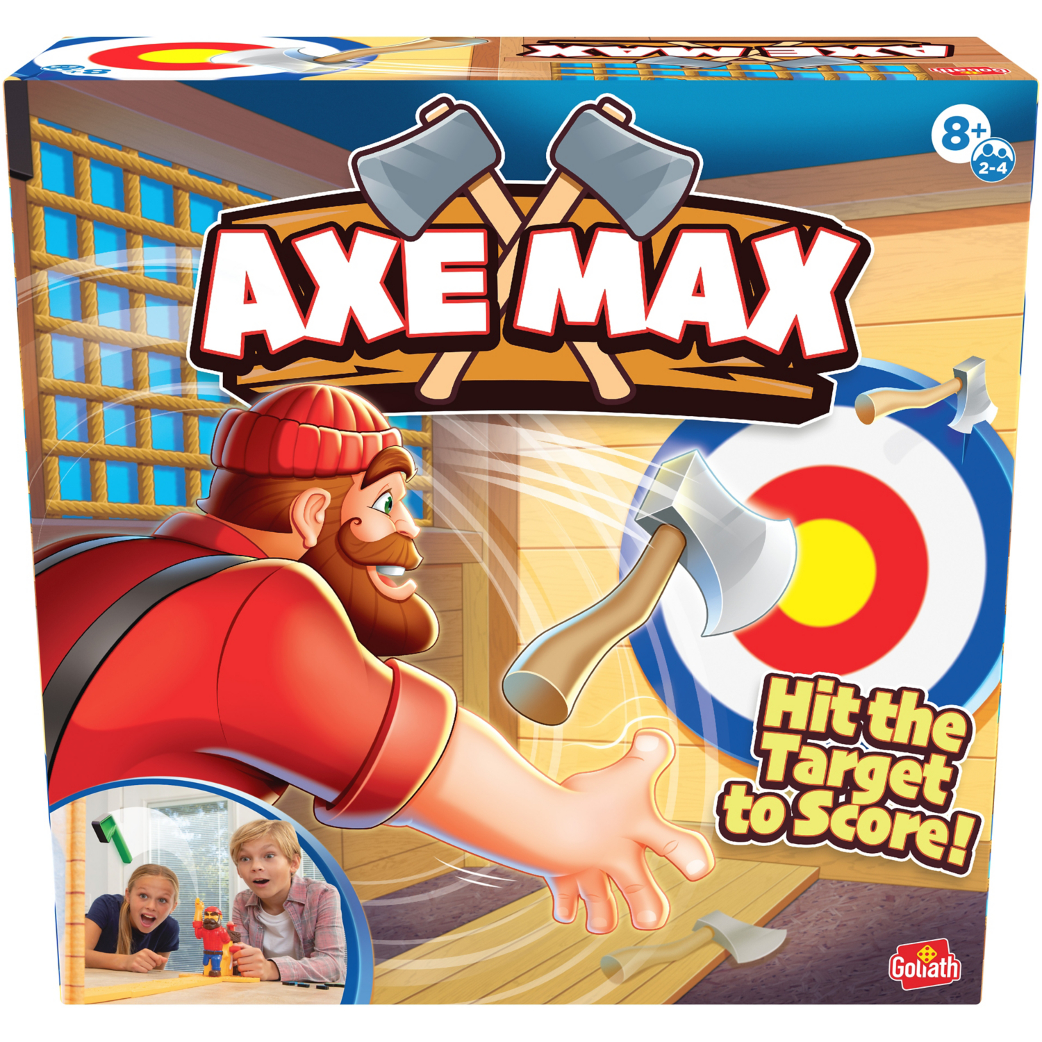 PlayMonster Axe Max - Tabletop Axe‑Throwing Game | Spin, Launch & Score! | Family Skill Game for Kids and Families - For 2-4 Players Ages 8+ - Image 3