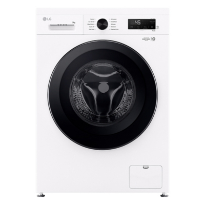 LG F4X1009NWK washing machine Front-load 9 kg 1310 RPM White LG X10 Series Direct Drive™ F4X1009NWK 9 kg 1400 Spin Washing Machine - White - A Rated