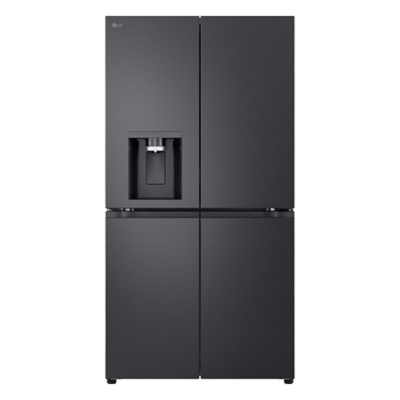 LG GMF960EV4E side-by-side refrigerator Freestanding 645 L Black LG NatureFRESH GMF960EV4E Smart Fridge Freezer - Essence Black Steel - E Rated