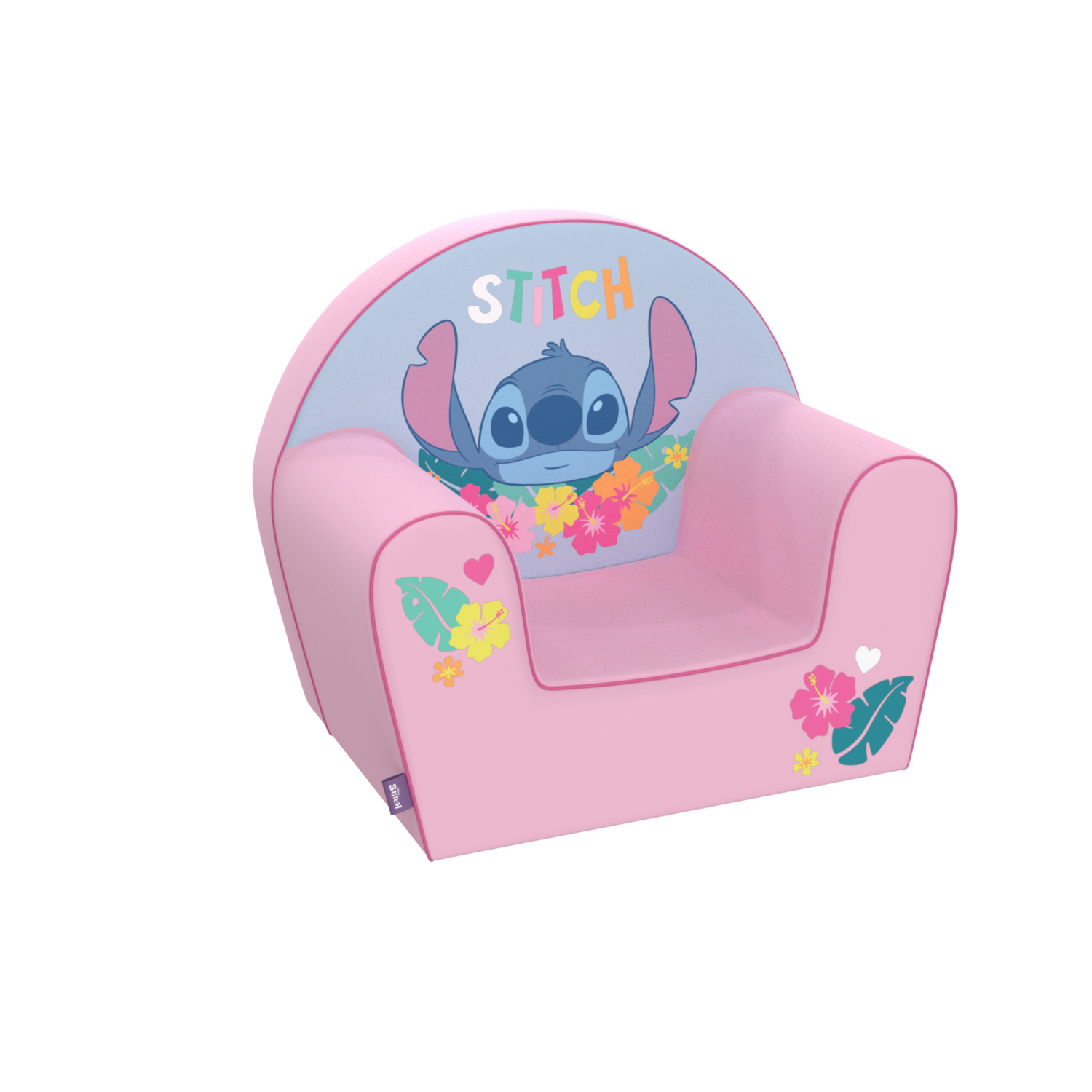 Disney Pink Stitch Foam Armchair