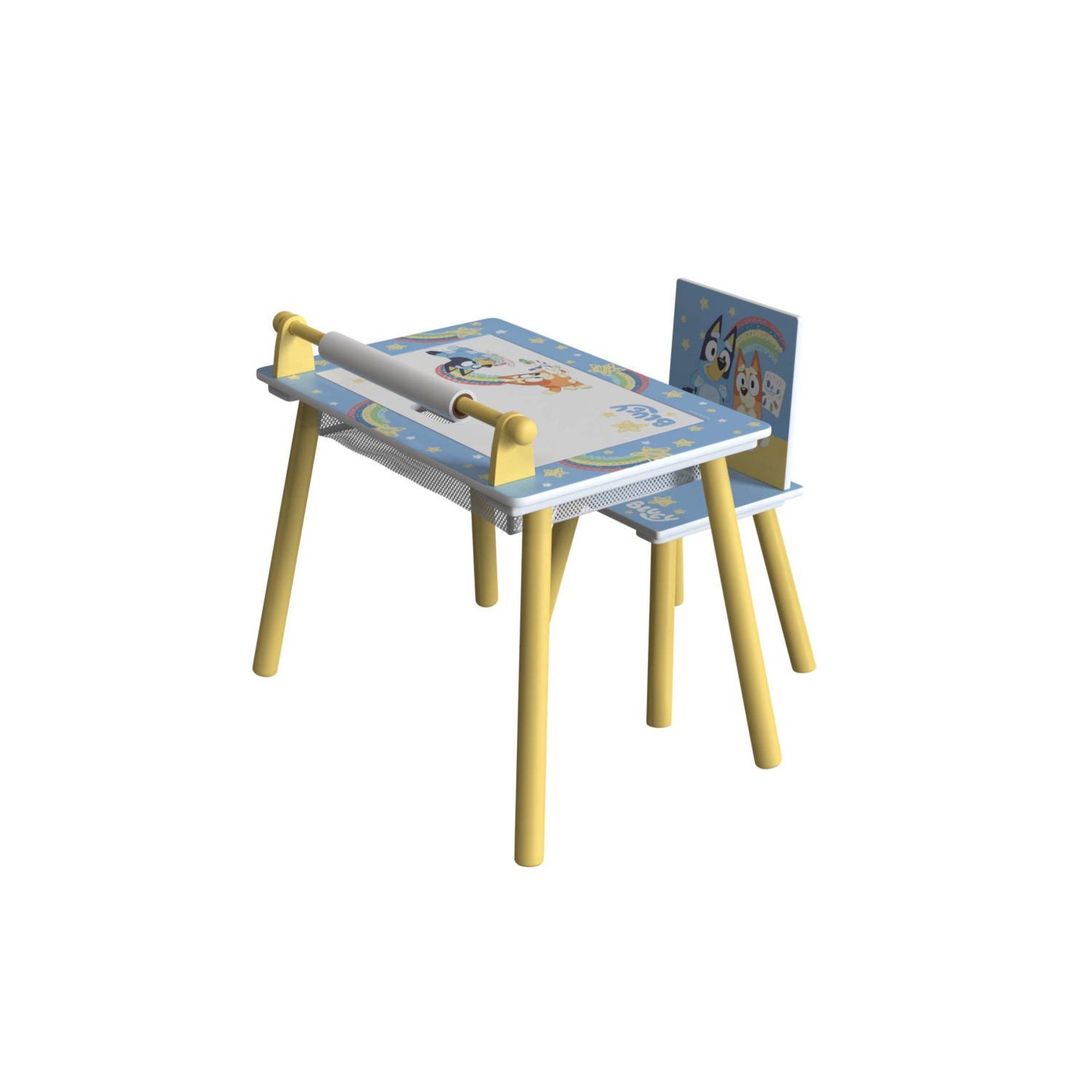 George Blue & White Bluey Kids Activity Table And Chair Set