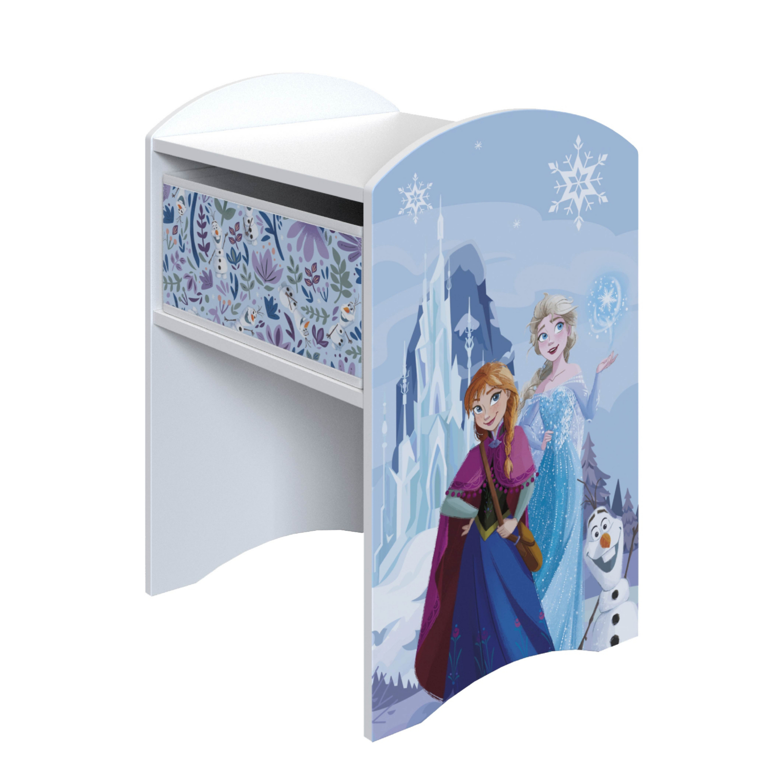 Disney Blue & White Frozen Wonder Bedside Table With Drawer
