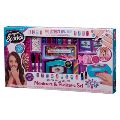 Shimmer N Sparkle Salon Style Deluxe Manicure and Pedicure Set Toys