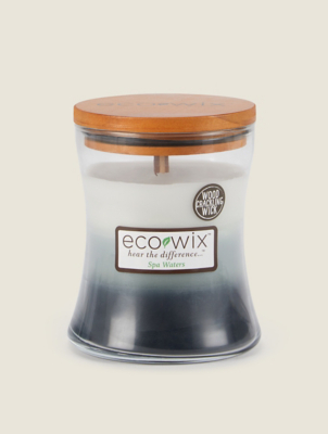 Eco Wix Spa Waters Large Wooden Wick Candle Home at ASDA