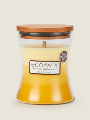 Eco Wix Mango Large Wooden Wick Candle Home at ASDA