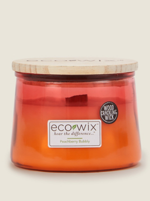 Eco Wix Ombre Orange Peachberry Bubbly Large Candle Home at ASDA