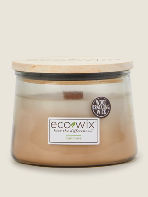 Eco Wix Ombre Natural Cashmere Large Candle Home at ASDA