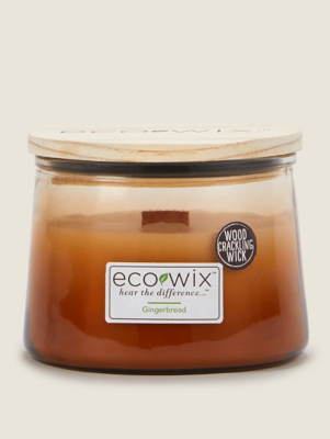 Eco Wix Ombre Brown Gingerbread Large Candle Home at ASDA