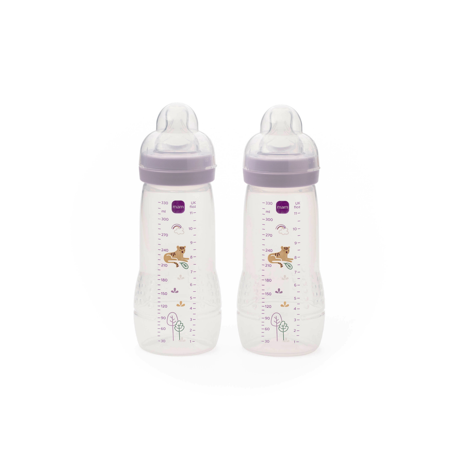 Mam Lilac Easy Active 330Ml Bottle 2 Pack