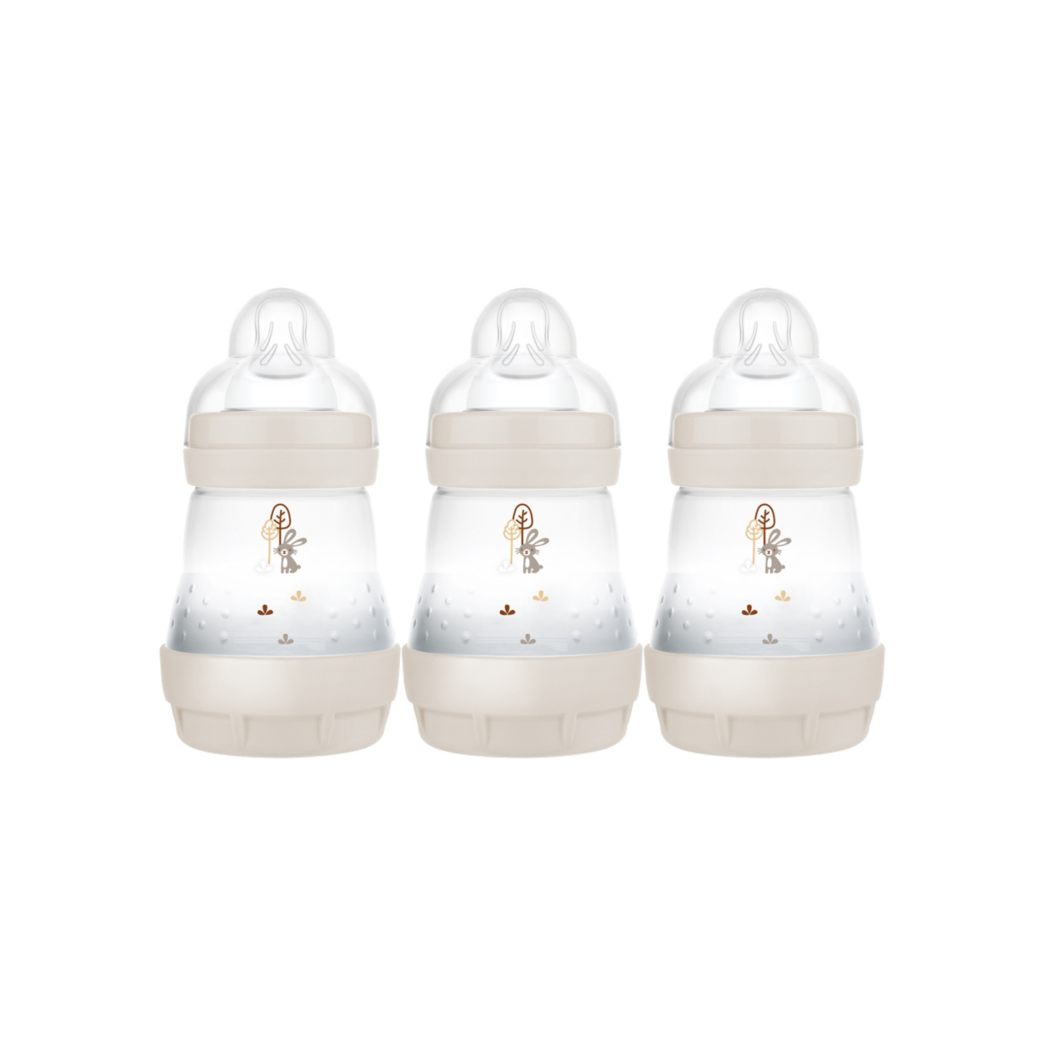 Mam White Easy Start 160Ml Bottle 3 Pack - Ivory