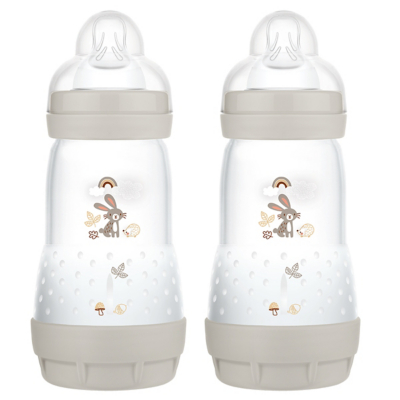 MAM fácil activo Bebé Botella con MAM tetinas flujo rápido Twin pack de botellas de bebé 