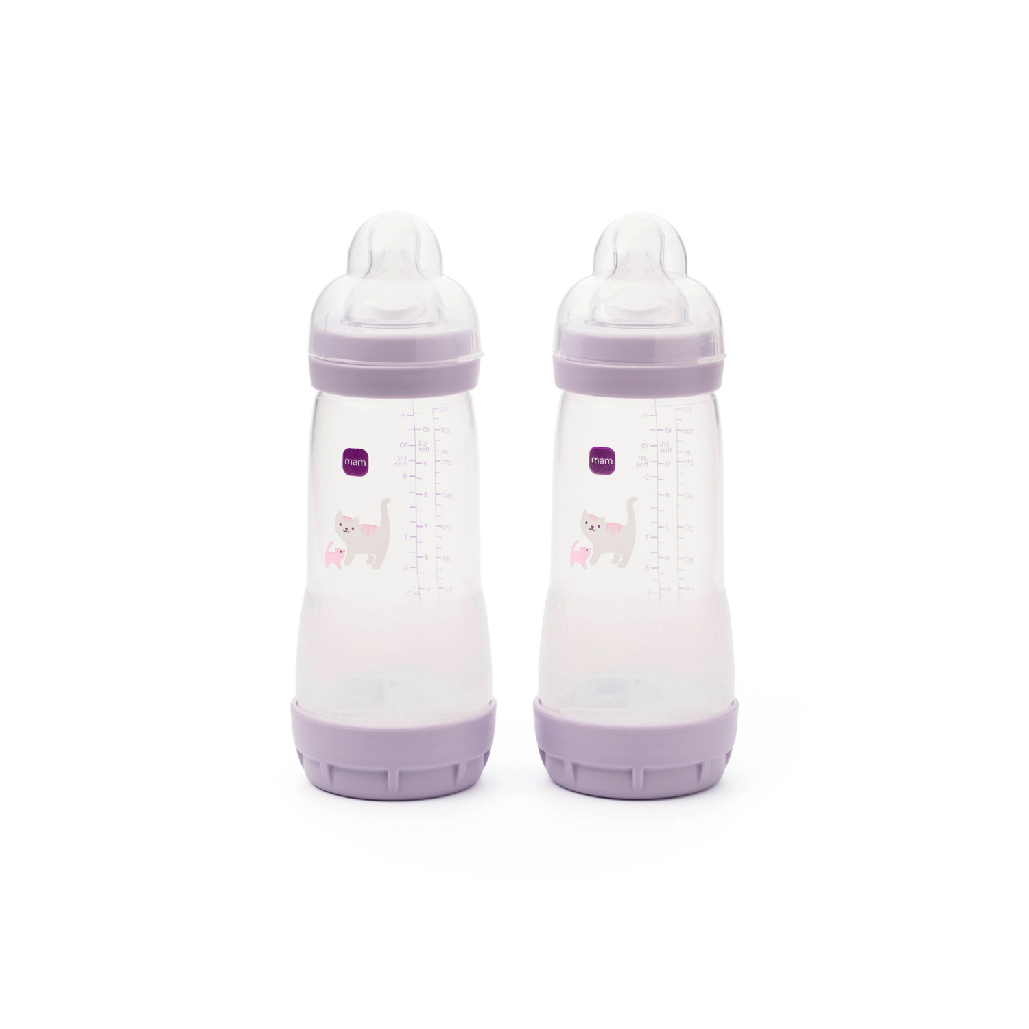 Mam Lilac Easy Start Anti-Colic 320Ml Bottle - 2Pk - Pink