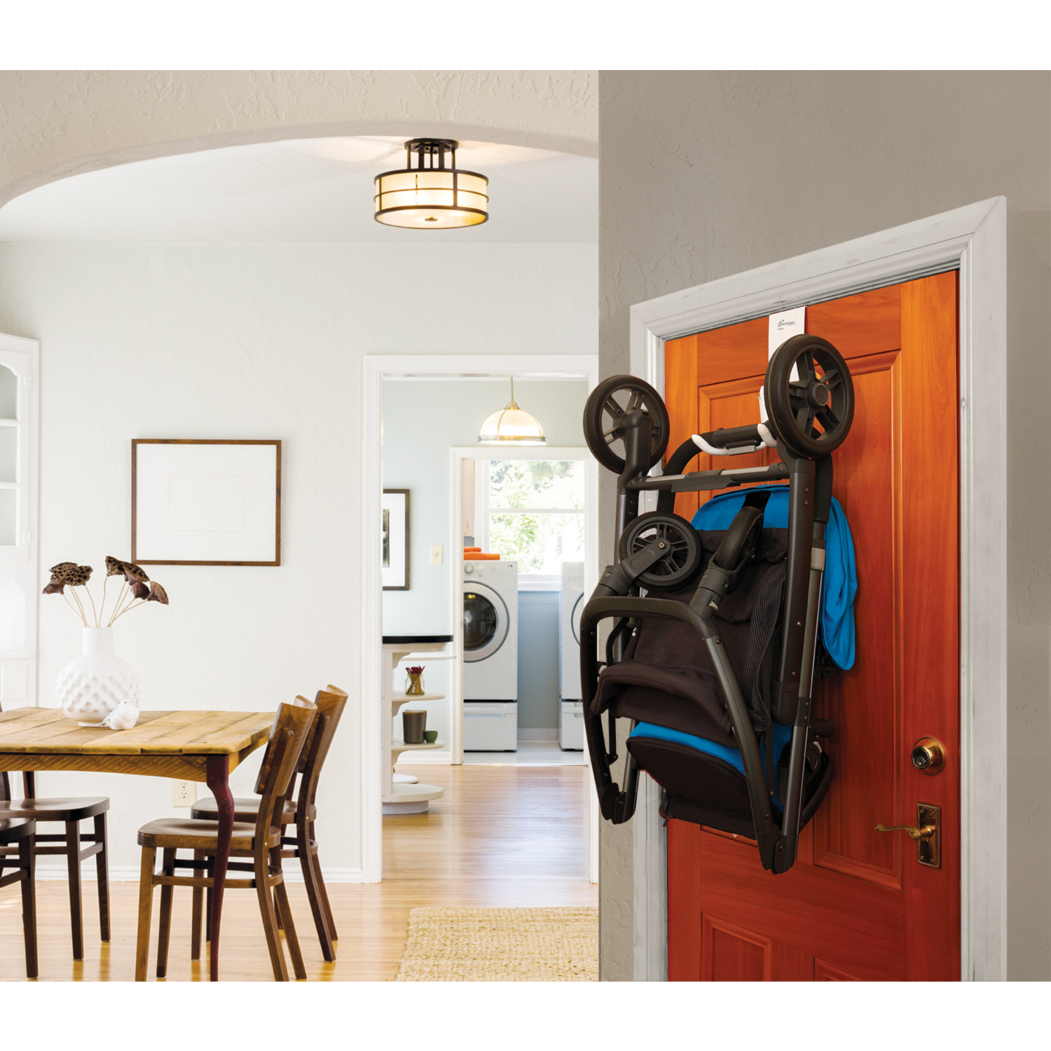 Dreambaby White Strollaway Storage Space Saver - Over-Door Buggy Hanger