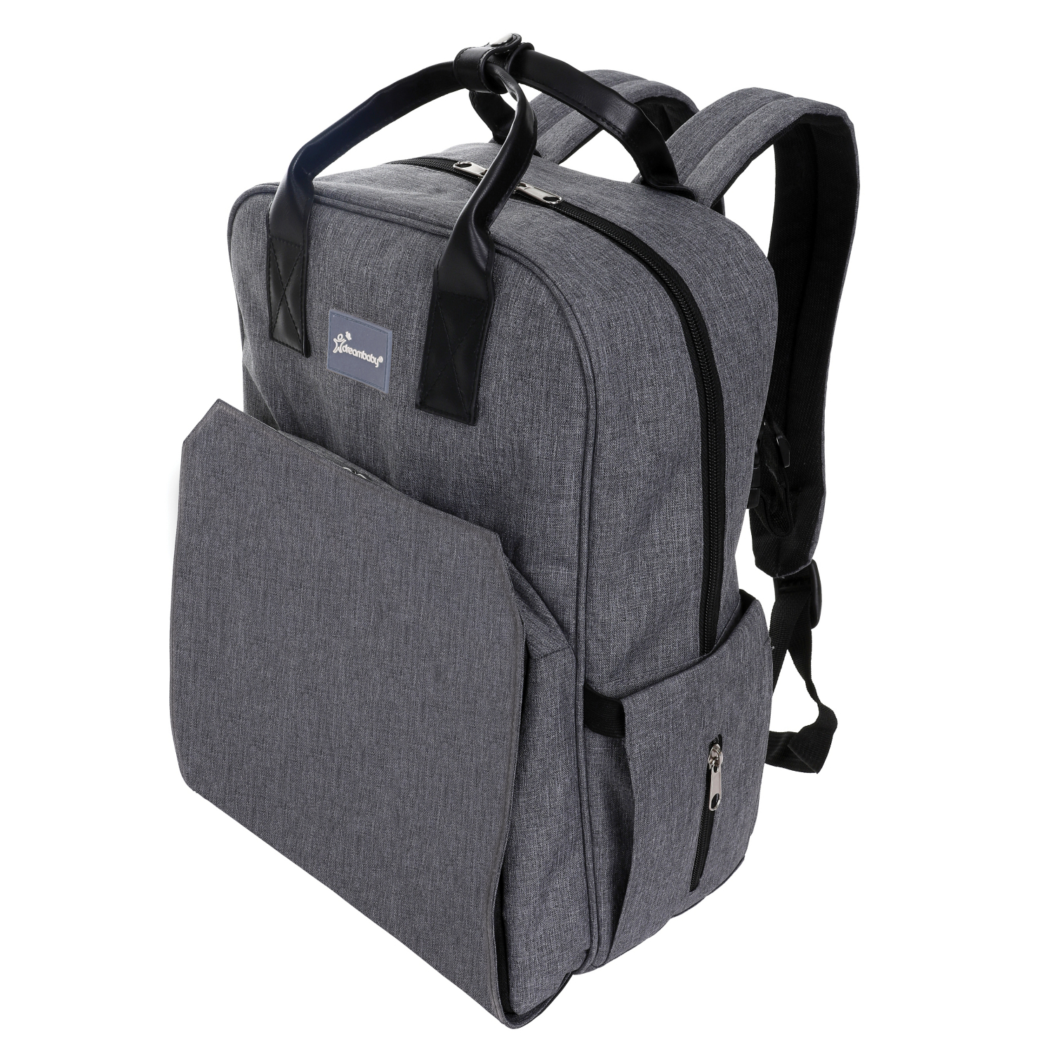 Dreambaby Grey Carry All Nappy Backpack With Change Mat