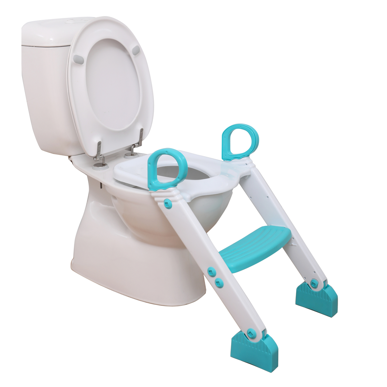 Dreambaby Blue Step-Up Toilet Trainer - Aqua/White