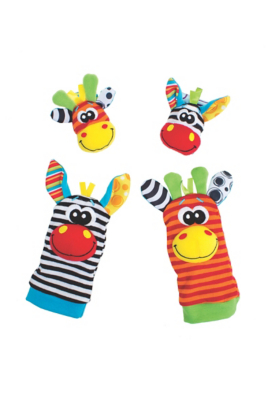 playgro jungle wrist rattle and foot finder set