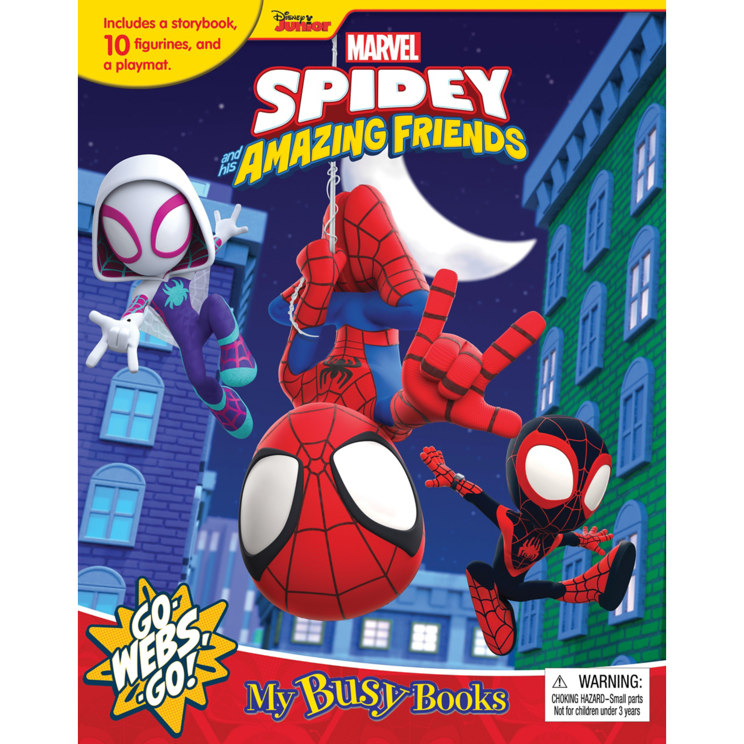 George Spidey Busy Book - Story, 10 Figures, Playmat