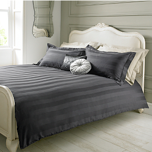 Elegant Living Duvet Set Charcoal Damask Stripe - King