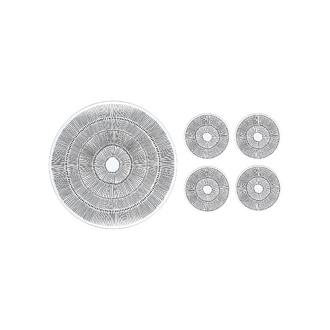 Monochrome Round Placemats And Coasters Set Of 4 George At Asda
