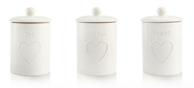 asda george tea coffee sugar canisters