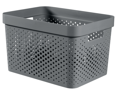 grey plastic storage boxes