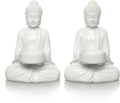 Sitting Buddha Tealight Holders 2pack