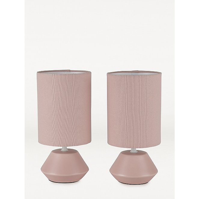 Pink Small Ceramic Table Lamp Set Of, End Table Lamps Set Of 2
