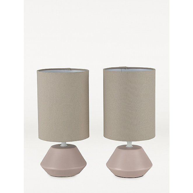 Natural Small Ceramic Table Lamp Set, Ceramic Table Lamp Set Of 2