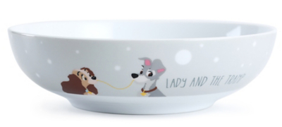 Disney Lady and the Tramp Grey Pasta Bowl 4 Pack at ASDA
