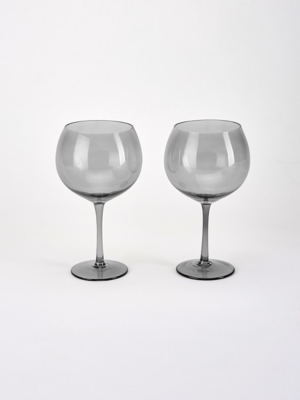 Grey SmokeyEffect Gin Glass Set of 4 at ASDA