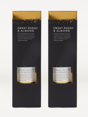 Sweet Peony & Almond Reed Diffuser Set of 2 at ASDA