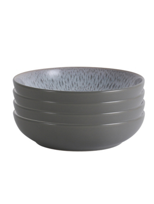 Grey Reactive Glaze Pasta Bowl Set of 4 at ASDA
