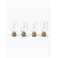 Gold-Tone Stem Wine Glasses - Set of 4 | George at ASDA