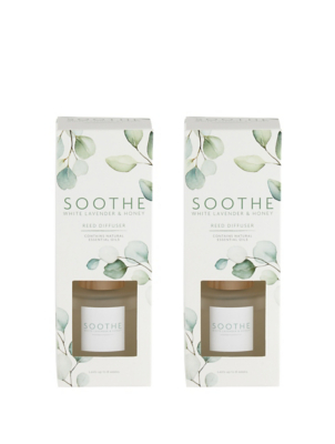 Soothe Lavendar and Honey Reed Diffuser Set of 2 at ASDA