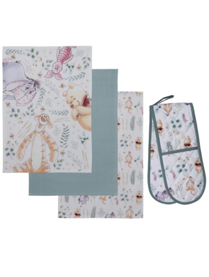 Winnie The Pooh Meadow Oven Glove & Tea Towel Set at ASDA