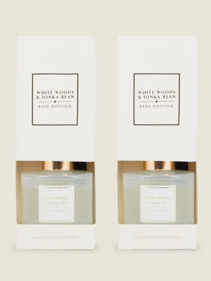 White Wood & Tonka Bean Classics Reed Diffuser - Set of 2 | George at ASDA